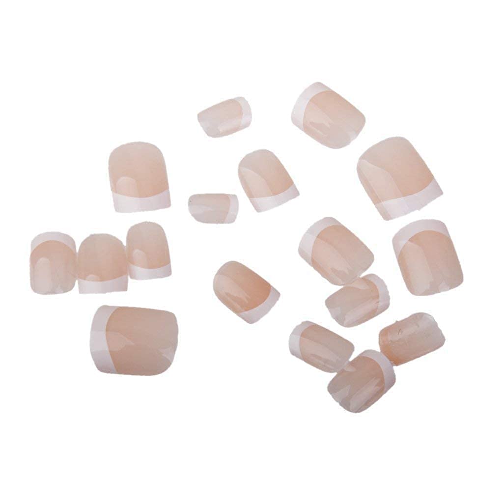 Kira Pack of 24 Natural French Short False Nails Acrylic Full Cover Nails with Simple Case For Woman-image-42