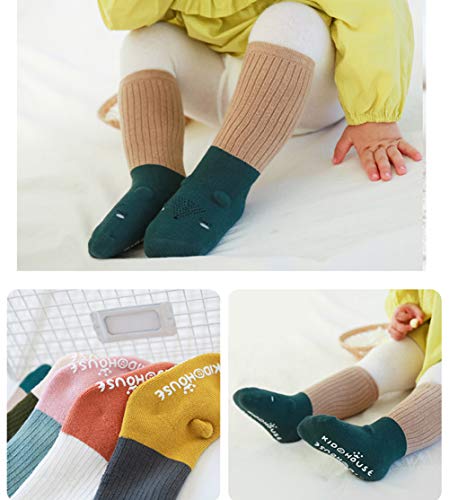 Sywwlov Baby Toddler Non Slip-Skid Grip Socks Thick Winter Knee High Cotton Stockings for Boys Girls3