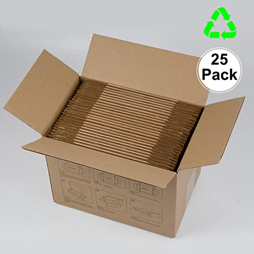 Sodissa 6X6X2 Inches Shipping Boxes Pack Of 25, Brown Corrugated Cardboard Boxes For Small Bussiness, Packing And Mailing #TOP6