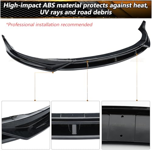 Autrix Front Bumper Lip Splitter for 2024-2026 Tesla Model 3 Highland, Front Lip Spoiler Performance Style Air Chin Body Kit Glossy Black Finish by Autrix - Used condition - Image 7