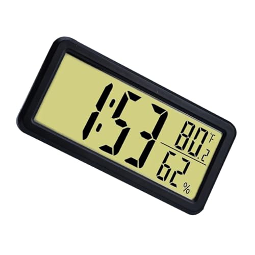 Mobestech Reloj Despertador Digital Led Relojes De Alarma Electricos Led Reloj Led Despertador Condujo Reloj Despertador con Pantalla Grande Pequeño Despertador Digital Abs Black