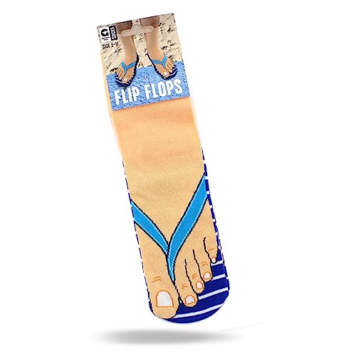 Ginger Fox Blue Flip Flop Socks