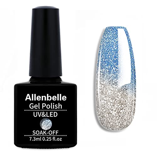 Allenbelle Color Changing Nail Polish Set Color Changing Gel Polish Set Mood Soak Off Uv Led Gel Nail Polish (Blue To White) Allenbelle Color Changing Nail Polish Set Color Changing Gel Polish Set Mood Soak Off Uv Led Gel Nail Polish (Blue To White)