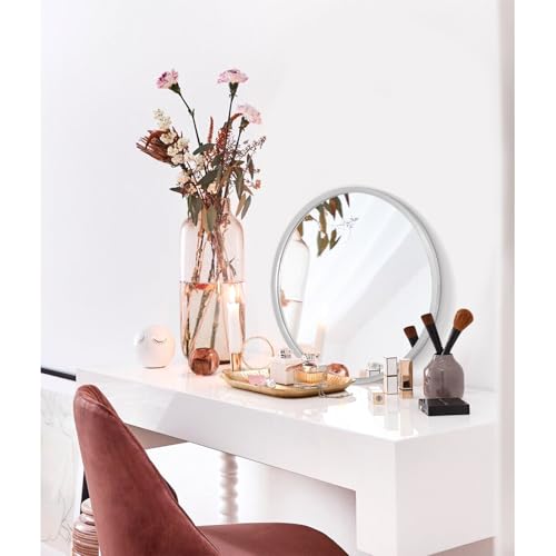 Image of Mirrors for Wall Mirror Sliver Metals Framed Round Farmhouese Bathroom Mirror Ative Hanging Mirror for Bedroom Vanity Entryway