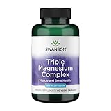 Swanson Triple Magnesium Complex Absorption Support Bone and Mood Health Citrate Oxide and Aspartate Combination Supplement 400 mg 100 Capsules