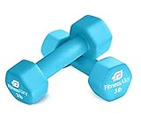Fitness Alley Neoprene Dumbbell Set Coated for Non Slip Grip - Hex Dumbbells Weight Set - Hand Weights Set - Neoprene Weight Pairs - Hex Hand Weights - Set of Two Neoprene Dumbbells