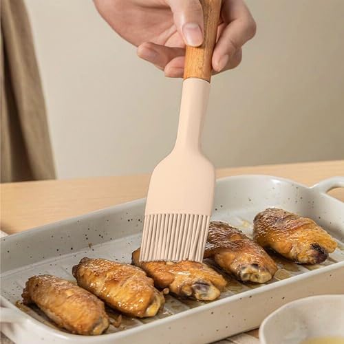 Miniatura 8 de Jupplies Juego De Utensilios De Cocina De Silicona 12 Piezas Con Mangos De Madera Y Soporte Organizador Set Antiadherente Resistente Al Calor Apto Para Todas Las Ollas Y Sartenes - Marrón