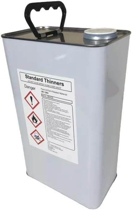 Standard 5 Litre Paint Thinner Fast-Drying Solvent for Thinning Paints, Cleaning Brushes & Equipment Ideal for Automotive, Industrial & DIY Applications