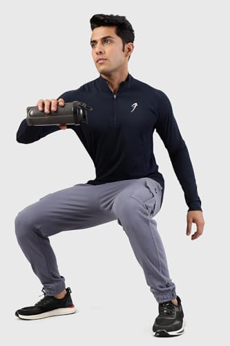 Image of Thrive Mens Slim Fit Pullover Sport and Gym Full Sleeve T-Shirt for Men