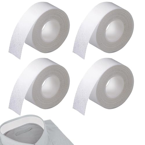 4 rotoli di protezione usa e getta per collare, cuscinetti per il sudore, protezioni per colletto da uomo, camicie usa e getta, fodera per collo per uomini e donne, camicia invisibile per collo