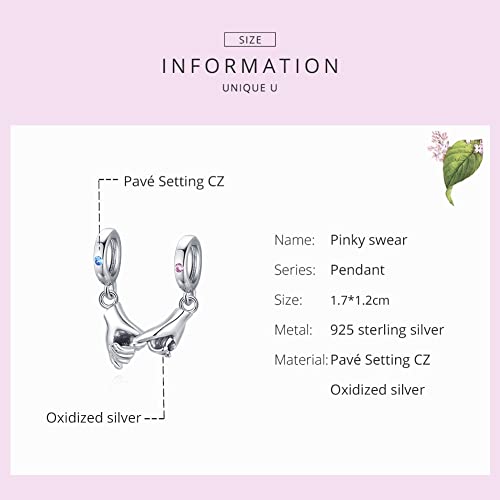 VOROCO 925 Sterling Silver Love Heart Charm for Charm Bracelet, Christmas Mother's Day Birthday Perfect Jewelry Gifts for Mom Grandma Daughter Friend Sister4