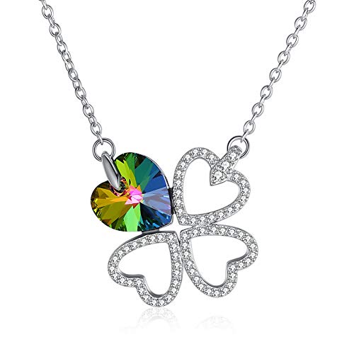 Collier trèfle en argent s925 cœur parfait pour sublimer vos tenues de bureau