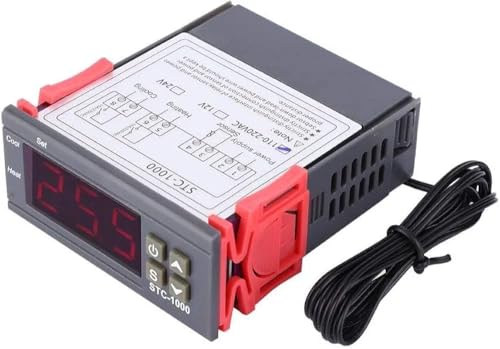 Image of Digital LED Display Temperature Controller With Thermostat Control Switch NTC Sensor Probe For Egg Incubator (STC-1000)