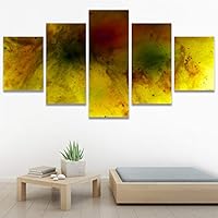 SIGNWIN 5 Panel Canvas Wall Art Modern Art Astronomy & Space Cosmic Decorative Elements Dramatic Multicolor Photography for Home Decorations Ready to Hang - 60
