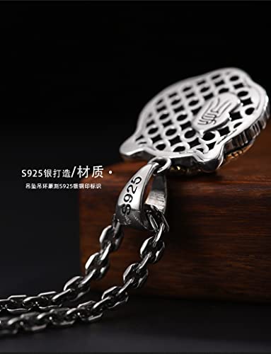 Silver Plated Brass Tiger Head Pendant Necklace For Men Women With 27.5'' Stainless Steel Chain King Of The Forest #TOP4