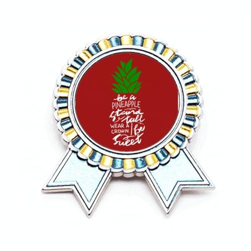 Broche avec citation métal taille M accessoire mode veste pull Noël