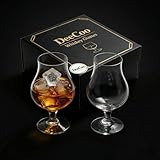 DeeCoo 2 Pack Crystal Whiskey, Bourbon, Scotch Glasses, Wine Tasting Glasses 7 oz, Shot Glasses Set, Old Fashioned Brandy Snifter Glass for Liquor Tequila Gin Cognac Vodka Cocktai, Gift for Men Father