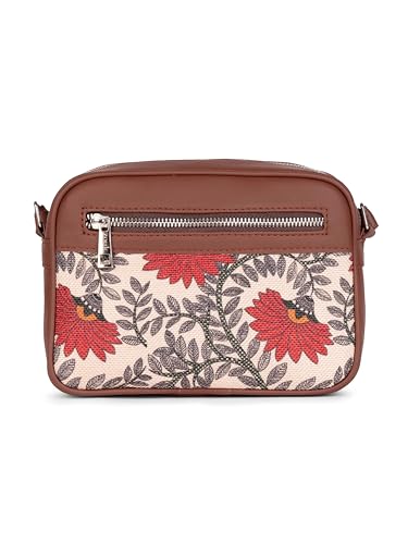 Image of ZOUK Sling Bag | Crossbody Bags for Women | Women's Handbags | Stylish | Vegan Leather Evening Bag | Travel & Office Use | Purse and Wallet | Nawabi Couture