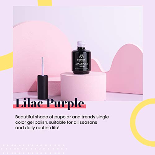 Beetles Gel Polish 15Ml Lilac Purple Nail Gel Soak Off Led Nail Lamp Gel Polish Nail Art Manicure Salon Diy Home Solid Gel 0.5Oz #TOP1