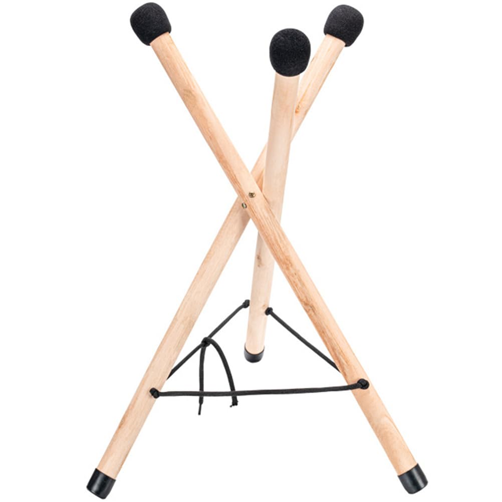 VICASKY Handpan Ständer Holz mit Rutschfesten Gummikappen Faltbarer Stabiler Zungentrommel Halter für Hand Pan Drums und Tongue Drums Tragbarer Trommelständer mit Robustem