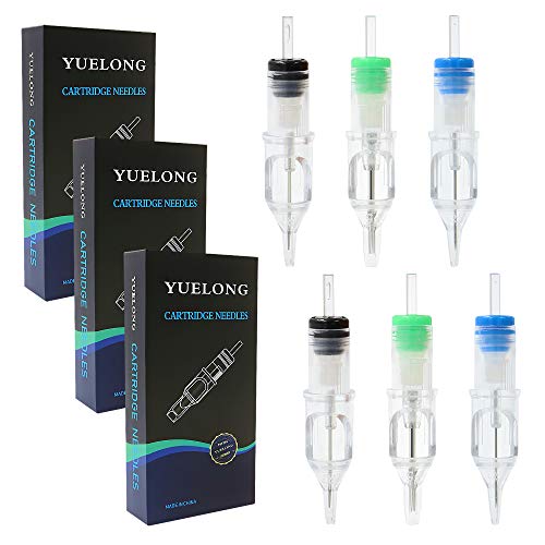 Tattoo Cartridge Needles - Yuelong 60pcs Disposable Sterilized Tattoo Needle Cartridges Round Liner Shader Assorted Size 1005 1007RL 1205 1207RS 1205 1207M1 Tattoo Supplies (60PCS)