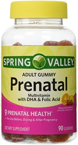 Spring Valley - Prenatal Gummy Multivitamin with DHA & Folic Acid, Fruit Flavor, 90 Gummies