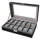 12 Grids: This watch storage box has 12 insertion compartments for most types of watches, so you can store the 12 most valuable watches in this compact and safe way around the world.