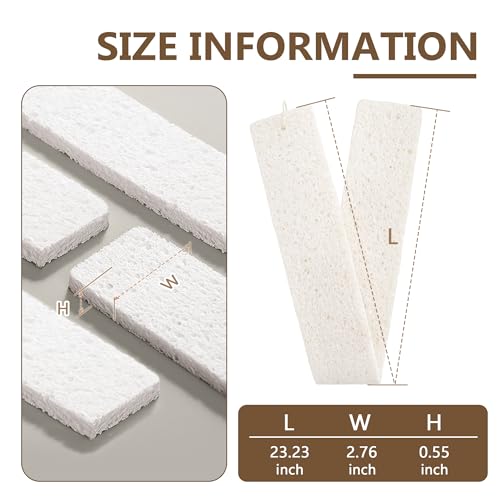 Image of Kitchen Sink Water Splash Guard, Kitchen Sponges Absorbent Faucet Mat, Heavy Duty Scrub Sponges, Suitable for Cleaning Kitchen and Bathroom Countertops, Super Absorbent (White, 23.23 inchx2.76 inch)