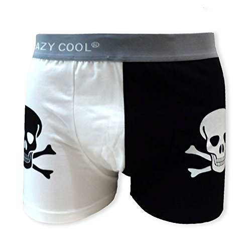 Crazy Cool Cotton Boxer Briefs Underwear for Men 3-Pack, Skull, Dots, Plain4
