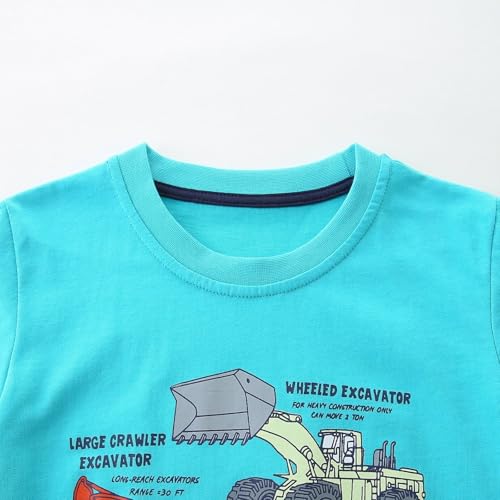 Image of Toddler Boy Clothes Cartoon Cotton Summer Short Sleeve T-Shirt and Shorts Kids Outfit Set 2-7 Year