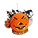 Fancyes Halloween Lantern Ornament Craft Cute Scene Layout Hanging Decorations Decor for Outdoor House Party, Pumpkin 33cmx30cm