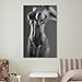 Art Poster Erotica Poster Black And White Art Print Sexy Nude Woman Poster with Necklace Canvas Wall Canvas Painting Wall Art Poster for Bedroom Living Room Decor 20x30inch(50x75cm) Unframe-style