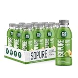 Isopure Zero Carb 32g Clear Protein Ready-to-Drink, Whey Protein Isolate, Apple Melon,12 Pack (Packaging May Vary)