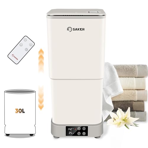 Saker Smart Foldable Towel Warmer 30L Large Capacity Adjustable Timer 4 Temperature Settings Energy-Saving Fast Heating for Cozy Homes & Spas