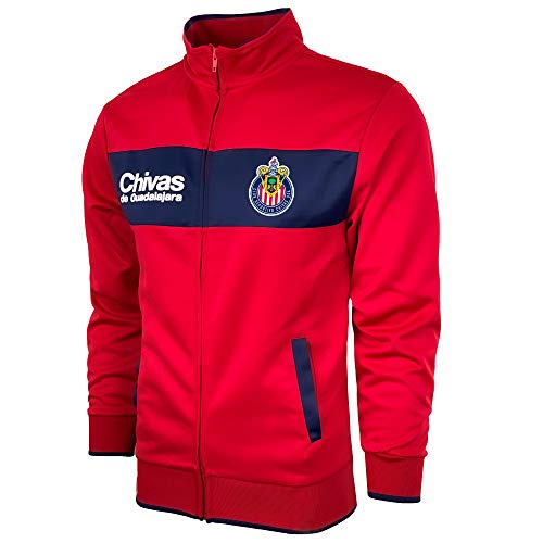 Chivas Jacket, Licensed Men's Chivas Del Guadalajara Full Zip Track Jacket (Small)