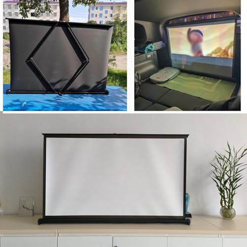 Pantalla portátil retráctil 50" 4:3 para proyector miniatura 5