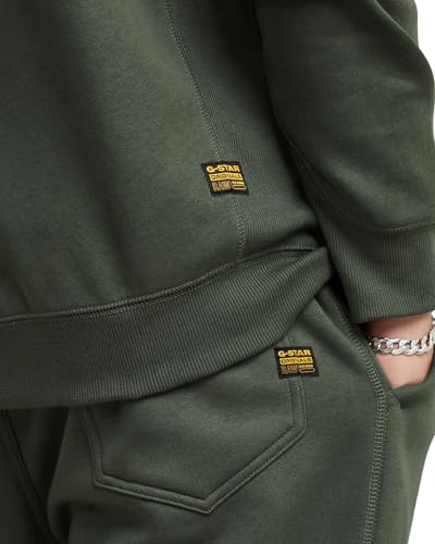 G-STAR Premium Core Hooded Sweater, Felpa Con Cappuccio Uomo, Grigio (Graphite D16121-C235-996), L - 6