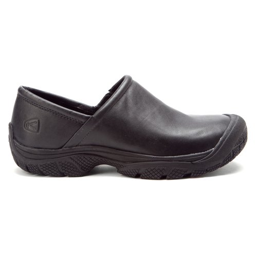 KEEN Utility Men's PTC Slip On 2 Low Height No Lace Chef Food Service Shoe, Black/Black, 12 Medium US