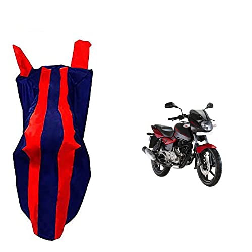 Auto Pearl -Water Resistant Red And Blue 3Strip Bike Body Cover With Mirror Pockets Buckle Belt For – Bmw G 310 Gs