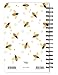 Busy Bees | 5.25 x 8.25 Inch Compact Wire Journal | Non-Dated | Foil Stamped Cover | BrownTrout | Planning Stationery Diary