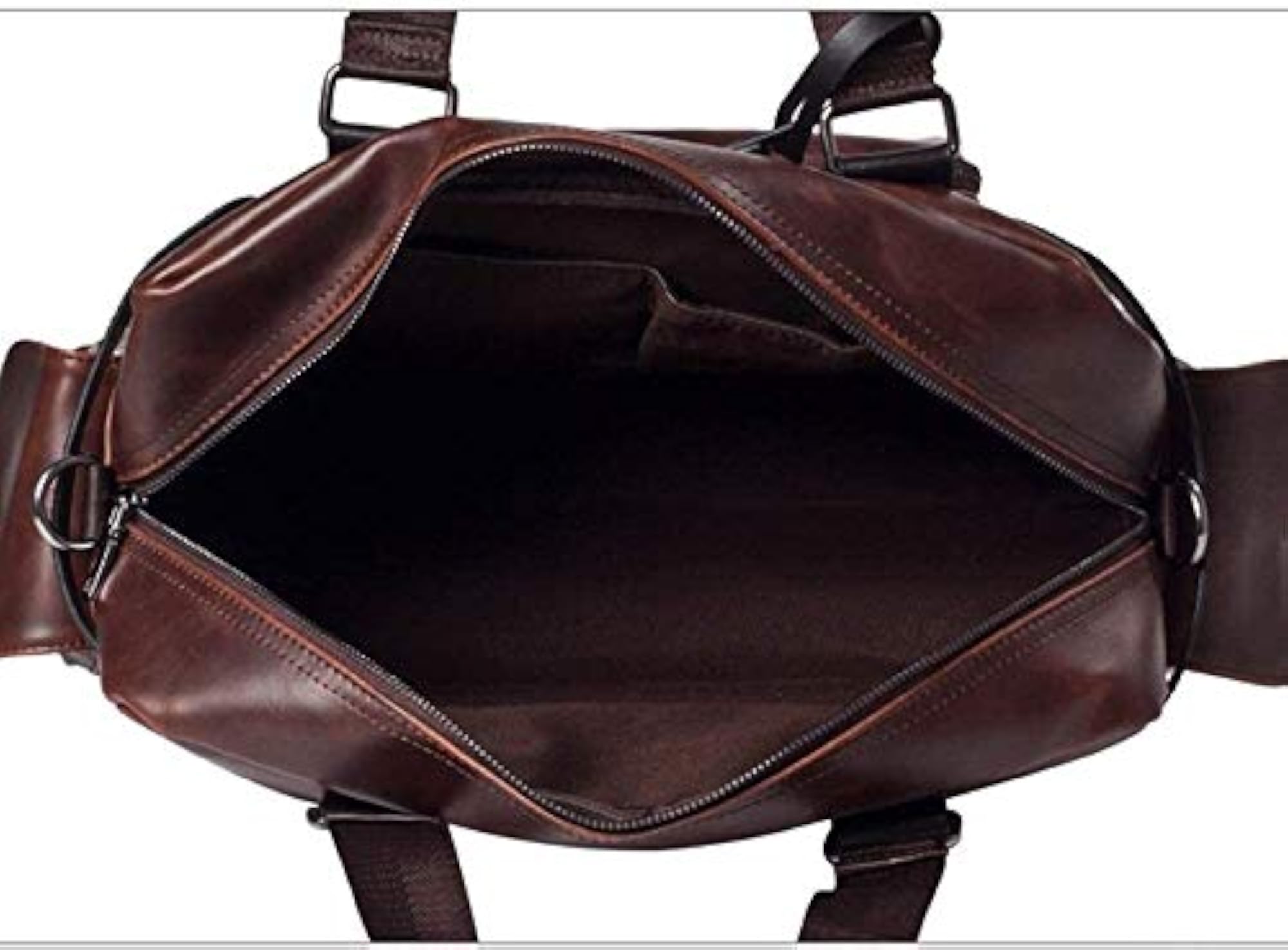 Leather Large Pocket Briefcase, Retro Men's Bag