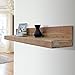 WOMO-DESIGN Estante de Pared de Madera Maciza de Acacia Soporte Colgante Balda Flotante 140 x 23 x 18 cm Estantería Auxiliar para Marcos de Fotos o Libros Estilo de Casa de Campo Forma Rectangular