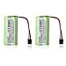 EBL 2 Packs High Performance BT 1008 BT 1016 BT 1021 DCX200 900mAh Home Cordless Phone Rechargeable Batteries