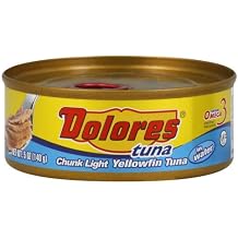Dolores Chunk Light Yellowfin Tuna In Water 5 OZ Pack of 12