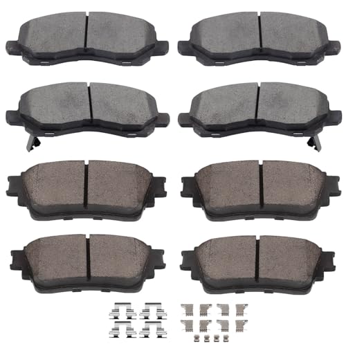Image of SCITOO D866 D2135 8PCS Front and Rear Ceramic Brake Pad Sets | Fit 2017-2020 For Mitsubishi For For Outlander 2.4L,2017-2020 For For Outlander 3.0L