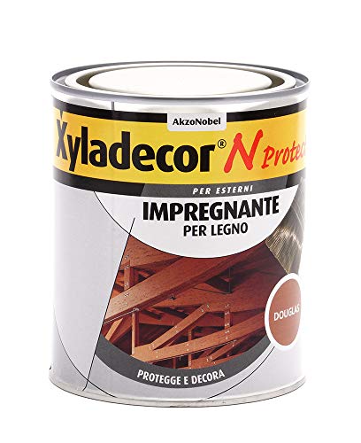 Xyladecor N PROTECT Fondo Impregnante per Legno Esterno a base solvente, Protettivo e Decorativo, Pronto Uso, colore DOUGLAS 750ML, 750 ML