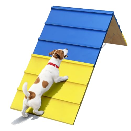 koretech Dog Agility A Frame for Large Dogs, 82” x 23” Dog Agility Course Backyard Set, Dog...