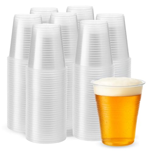 Vasos Plástico Desechables, Vasos para fiestas, Vasos para cumpleaños, vasos Litrona, Maceta, Apto para bebidas calientes y frias, Capacidad 1000 cc, Pack 100.