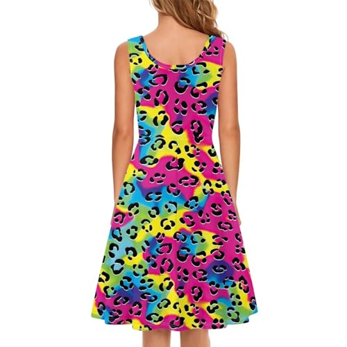 Image of Dreaweet Casual Sleeveless Dresses for Women Girls, Round Neck Tank Dresses with Pockets Summer Sundress Size XS-4XL