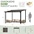 DAUSOLA 10x10 FT Gazebo Pergola for Patio, Gazebos Pergola on Clearance with Sloped Roof, Hard Top Lean to Gazebo, Large Wall-Mounted Heavy Duty Awnings for Patio, Backyard, Deck